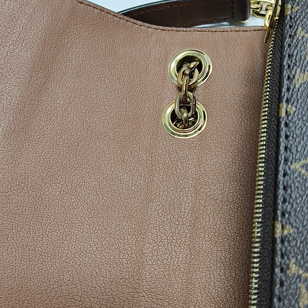 MARCEAU Monogram Coated Canvas Brown