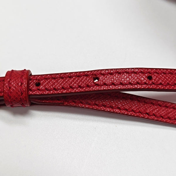 Galleria Super Mini en piel de becerro Saffiano roja