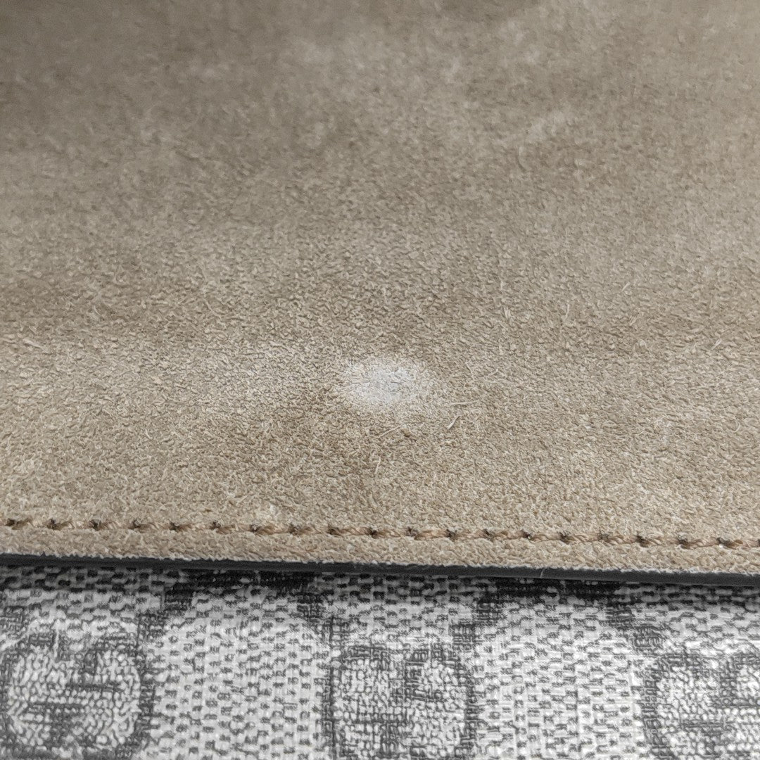 Dionysus Small Monogram Coated Canvas Beige