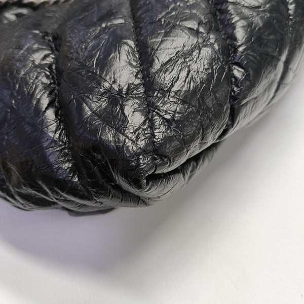 Crush Medium Quilted Calfskin Black