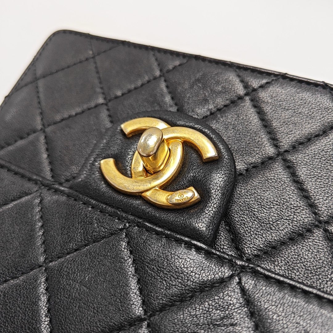 EX FLAP Quilted Calfskin Black