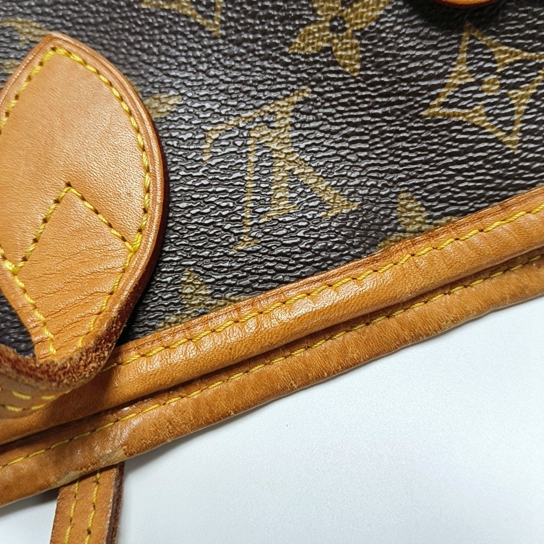 NEVERFULL MM Monogram Coated Canvas Brown