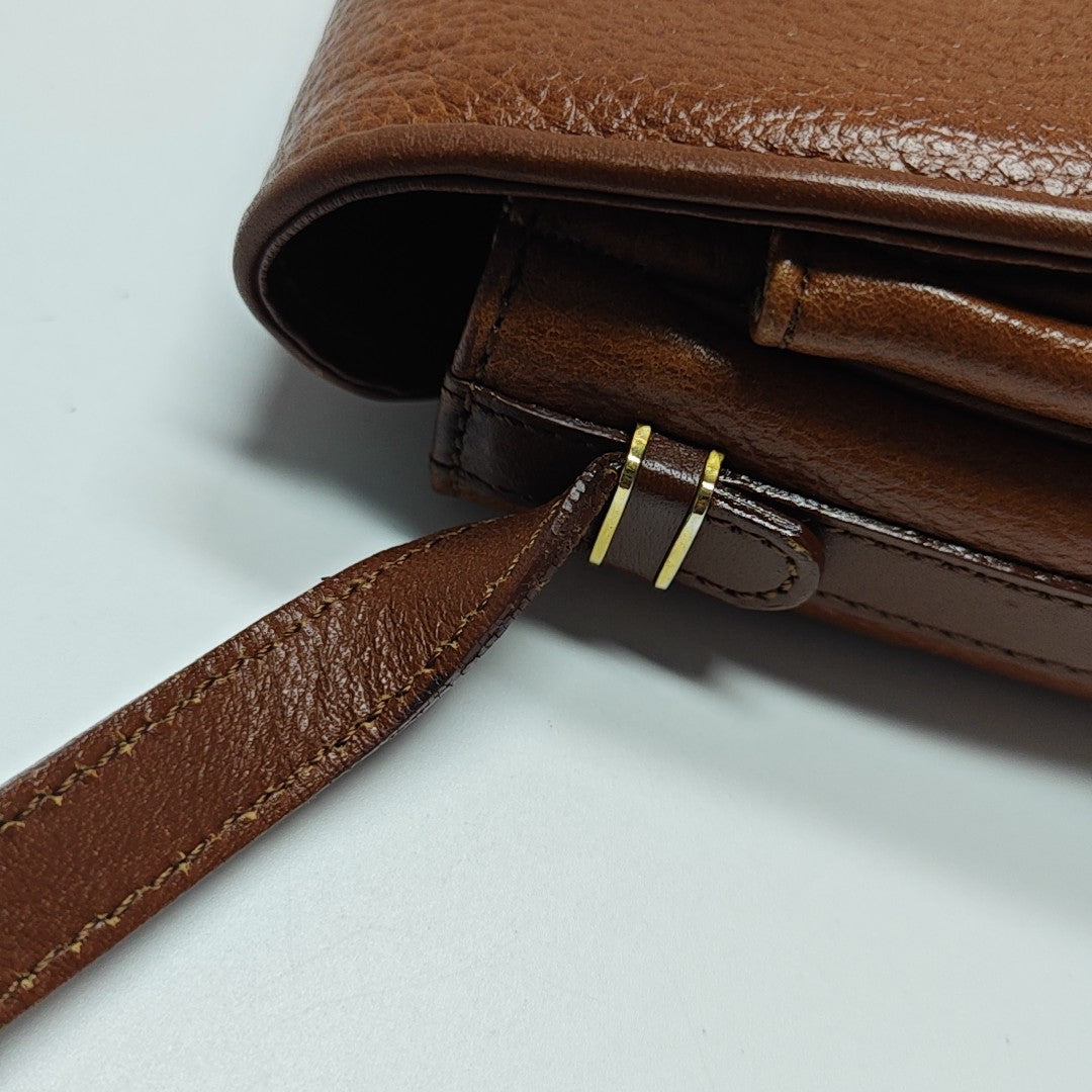 Calfskin Shoulder Bag Brown