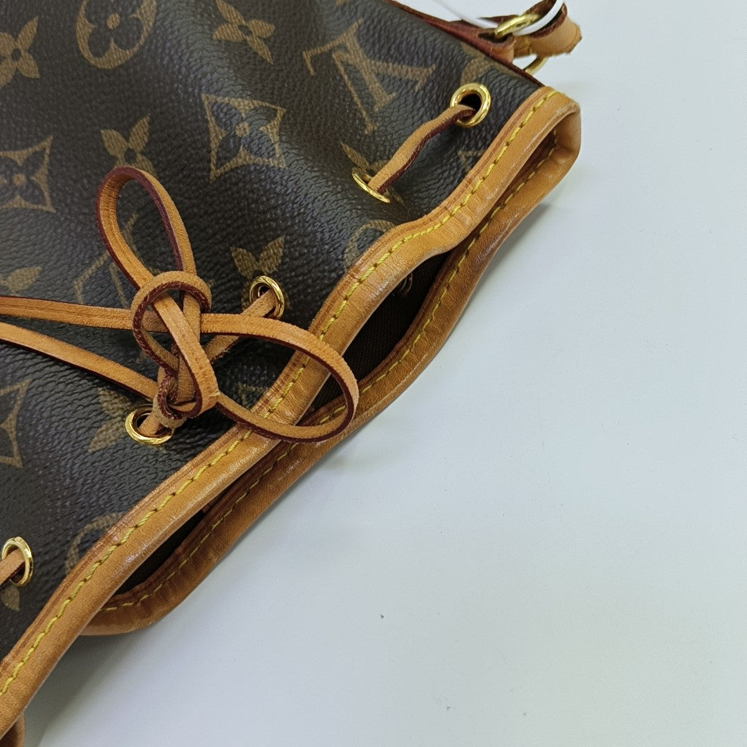NÉONOÉ Nano Monogram Coated Canvas Brown