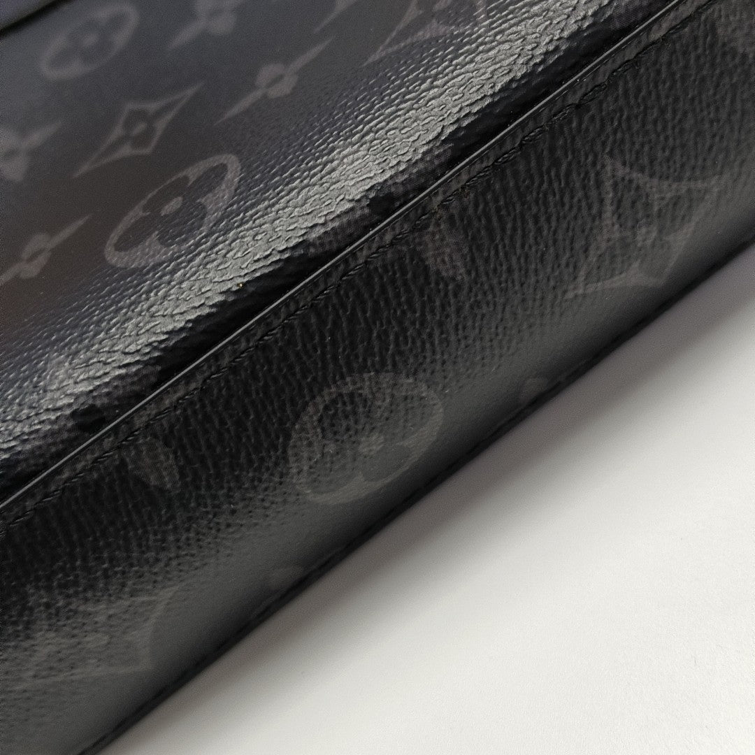 TRIO Monogram Coated Canvas Gray
