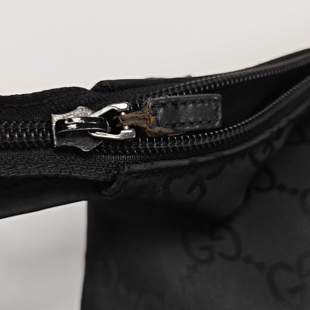 Monogram Canvas Shoulder Bag Black