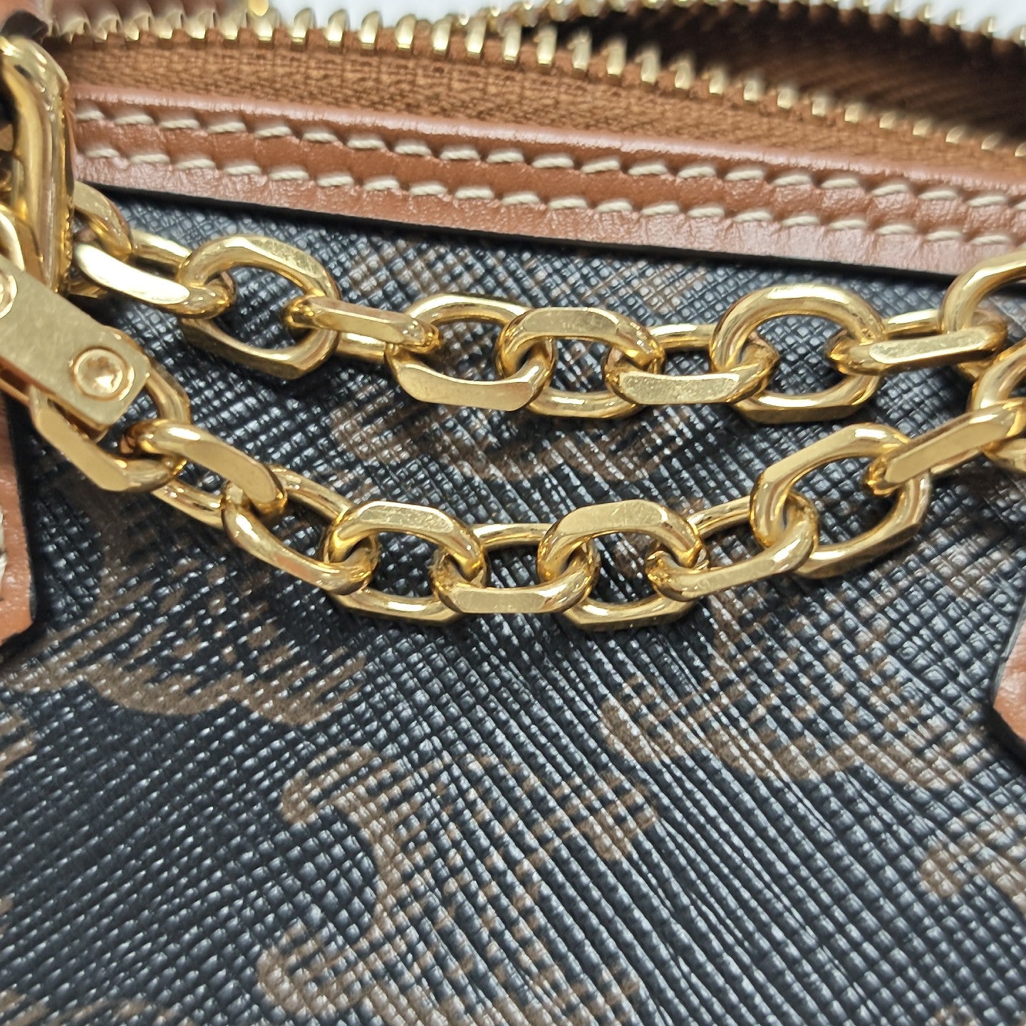 TRIOMPHE CANVAS Mini Coated Canvas Brown
