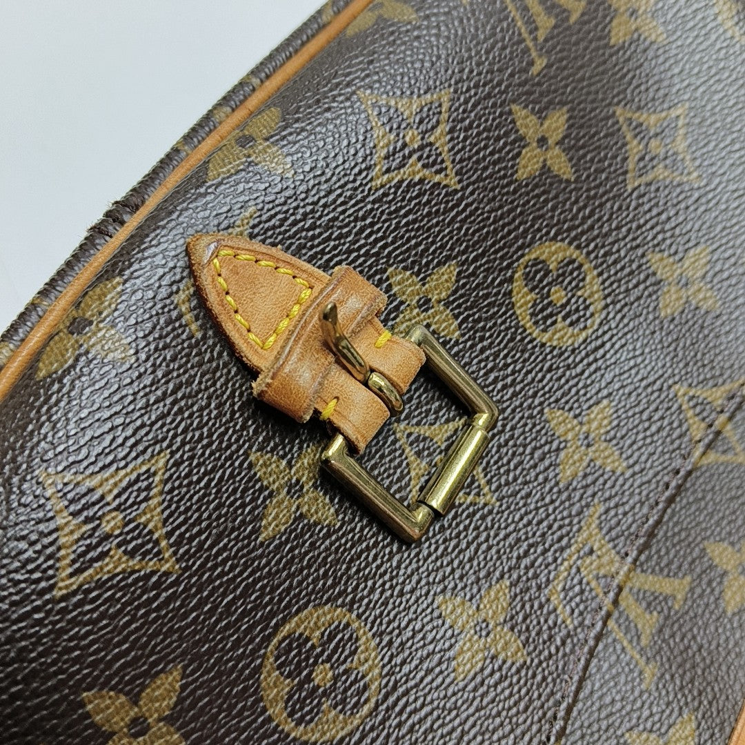 SOLOGNE PM Monogram Coated Canvas Brown