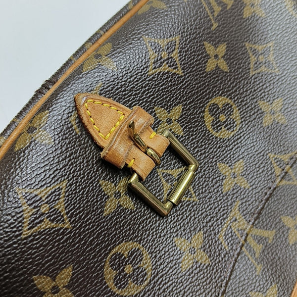 SOLOGNE PM Monogram Coated Canvas Brown