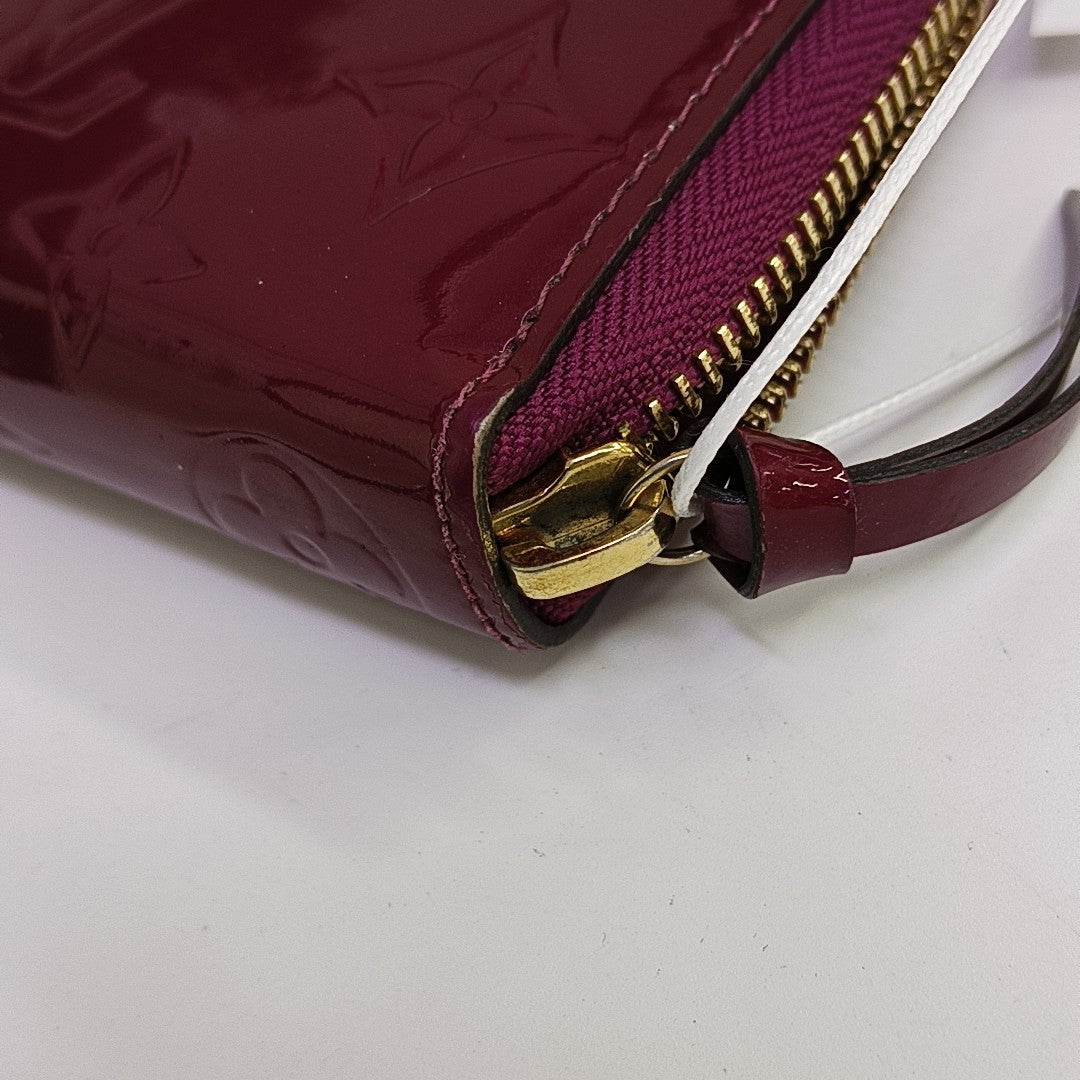 CLÉMENCE Monogram Patent Leather Purple Wallet