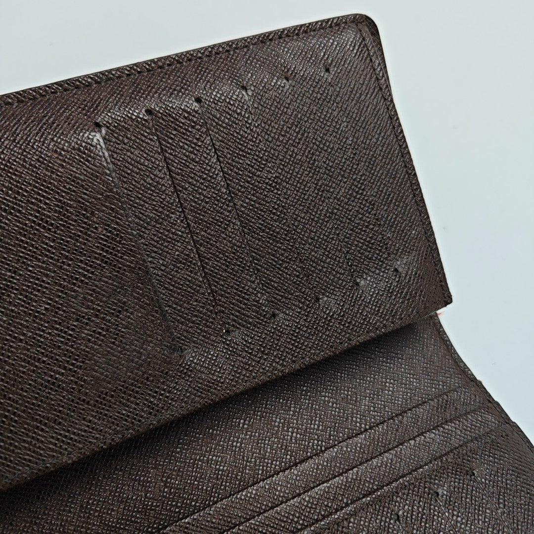 JAMES Damier Ebene Coated Canvas Brown Wallet
