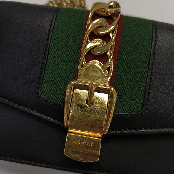 Sylvie Super Mini Calfskin Black