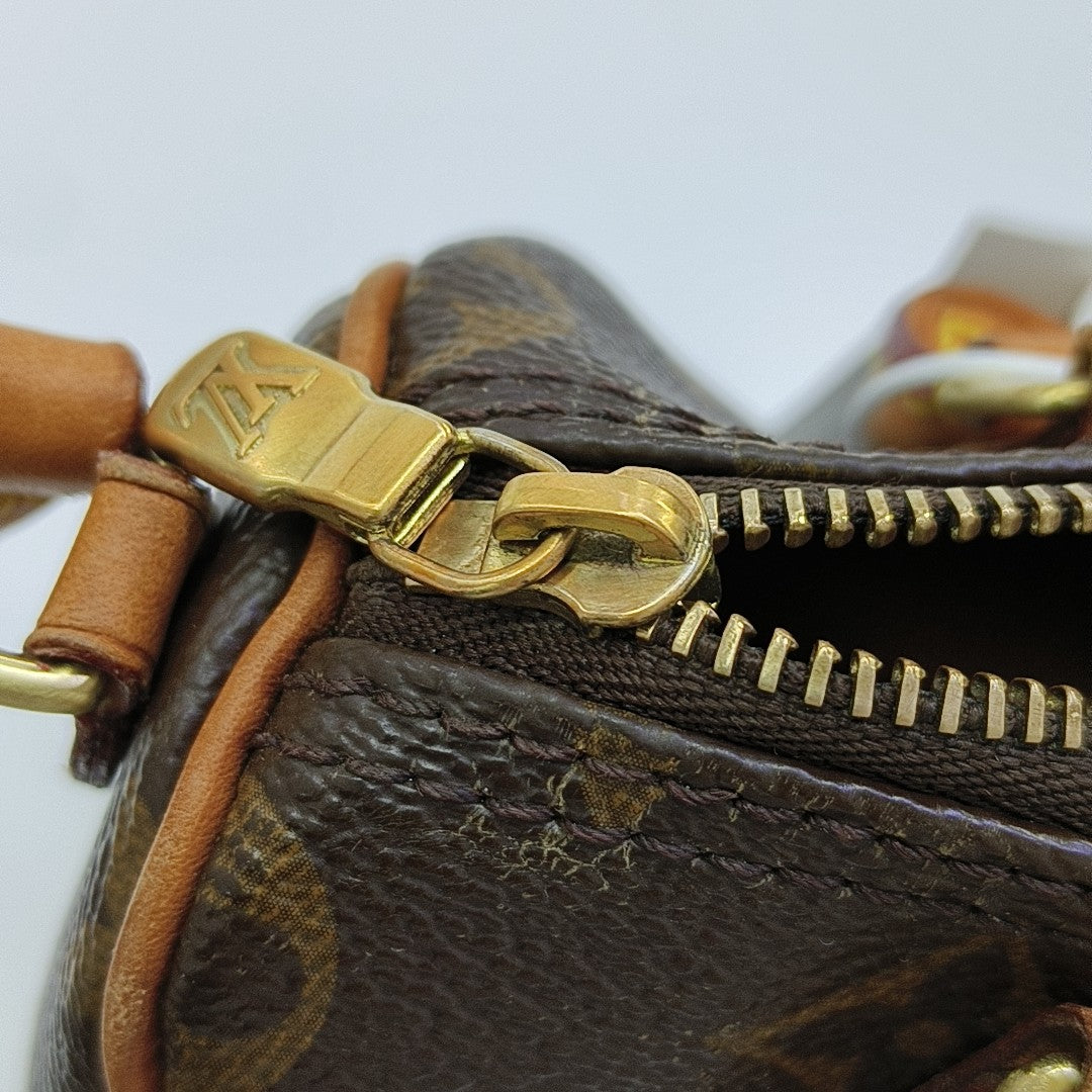 SPEEDY Nano Monogram Coated Canvas Brown