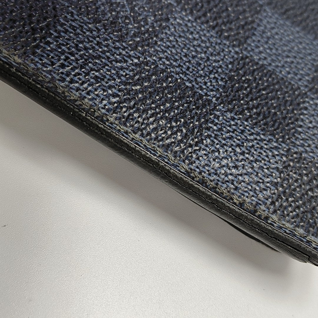 SLENDER Damier Coated Canvas Blue Wallet