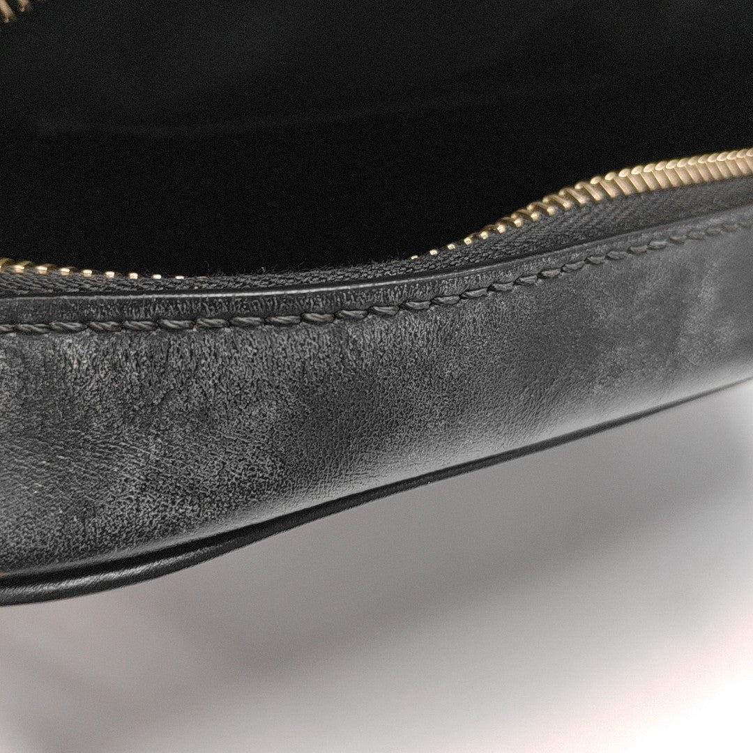 Coated Canvas Shoulder Bag Brown