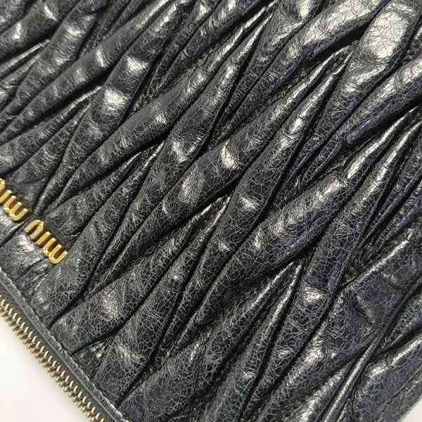 Quilted Lambskin Top Handle Bag Black