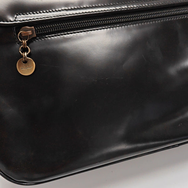 Calfskin Top Handle Bag Black