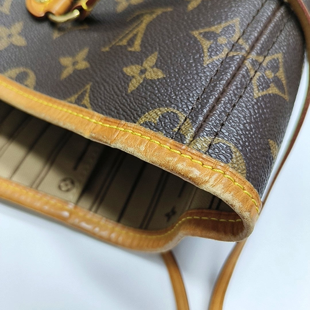 NEVERFULL GM Monogram Coated Canvas Brown
