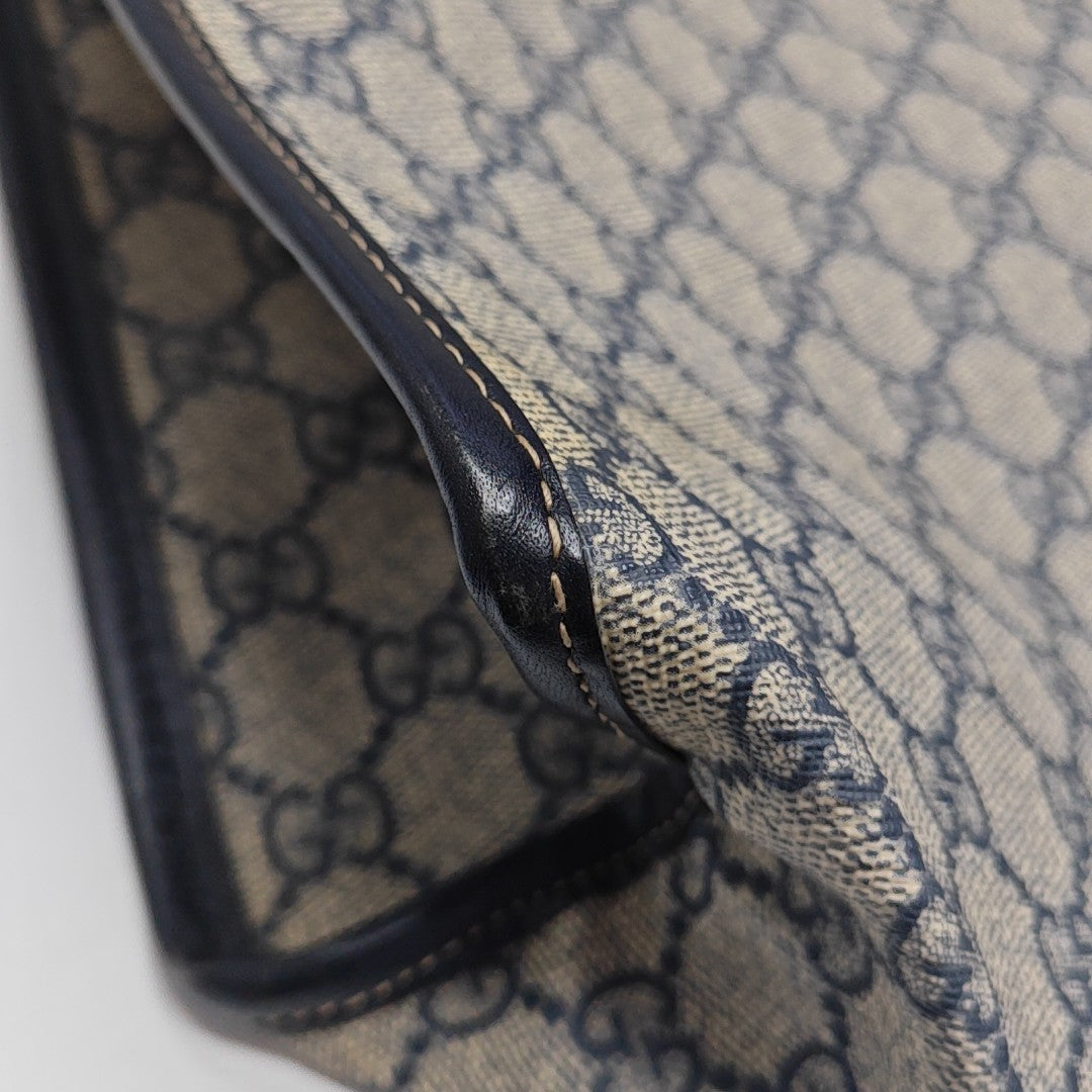 Monogram Coated Canvas Tote Bag Black