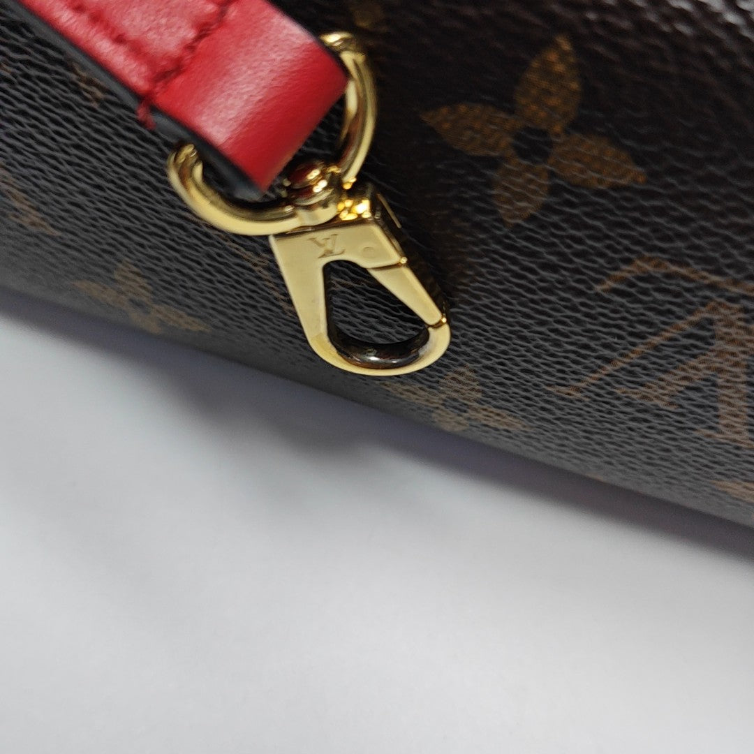 LOCKY BB Monogram Coated Canvas Red