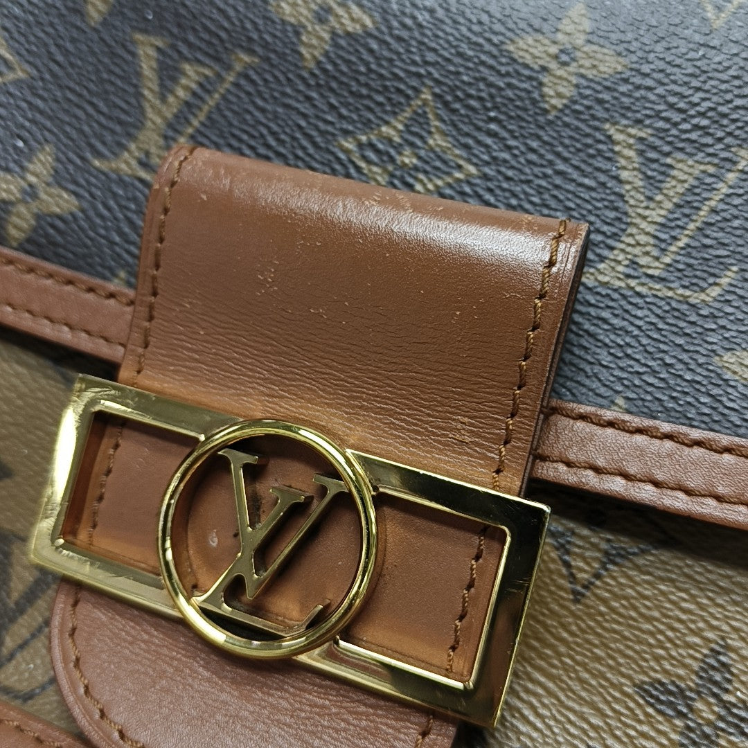DAUPHINE Mini Monogram Coated Canvas Brown