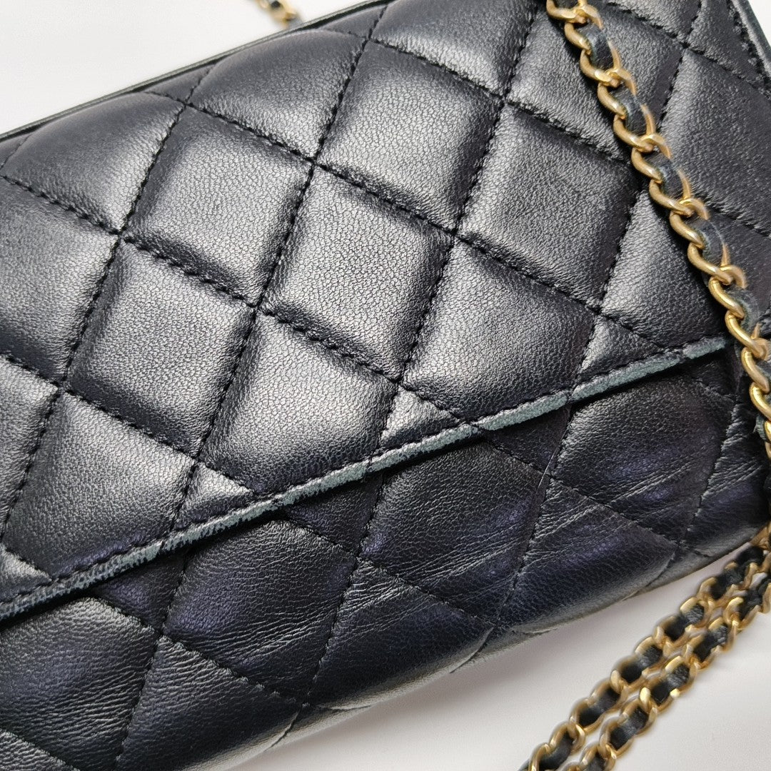 WOC Quilted Lambskin Black