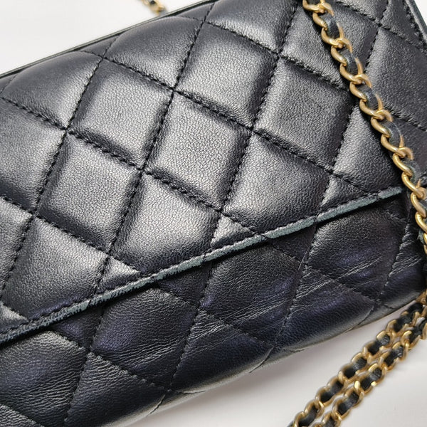 WOC Quilted Lambskin Black