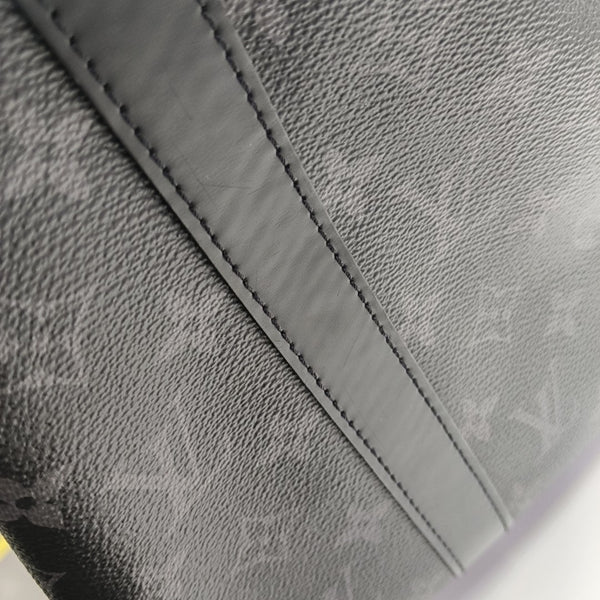KEEPALL 45 Monogram Coated Canvas Black