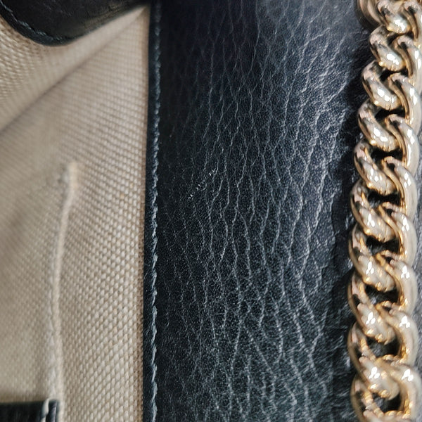 Interlocking G Small Calfskin Black