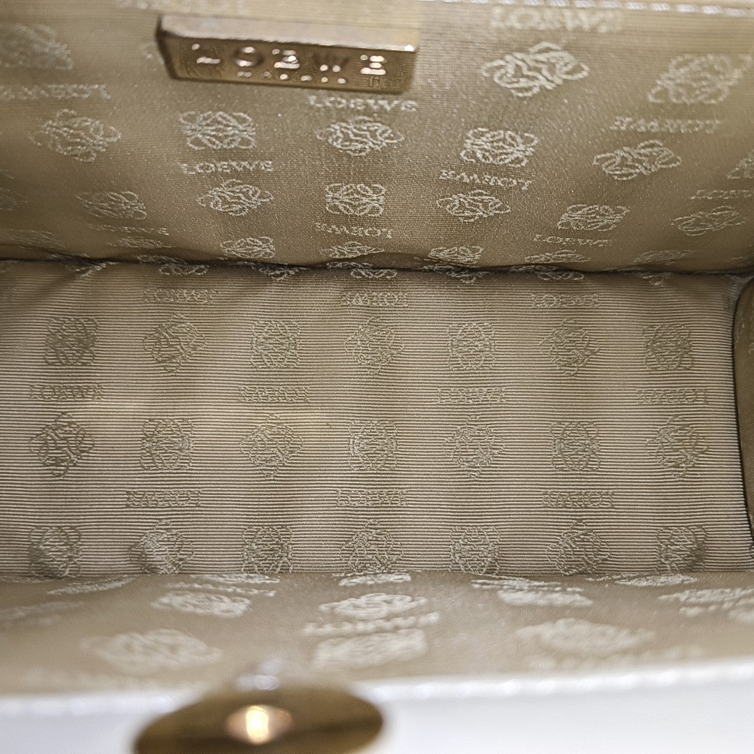 Suede Top Handle Bag Beige