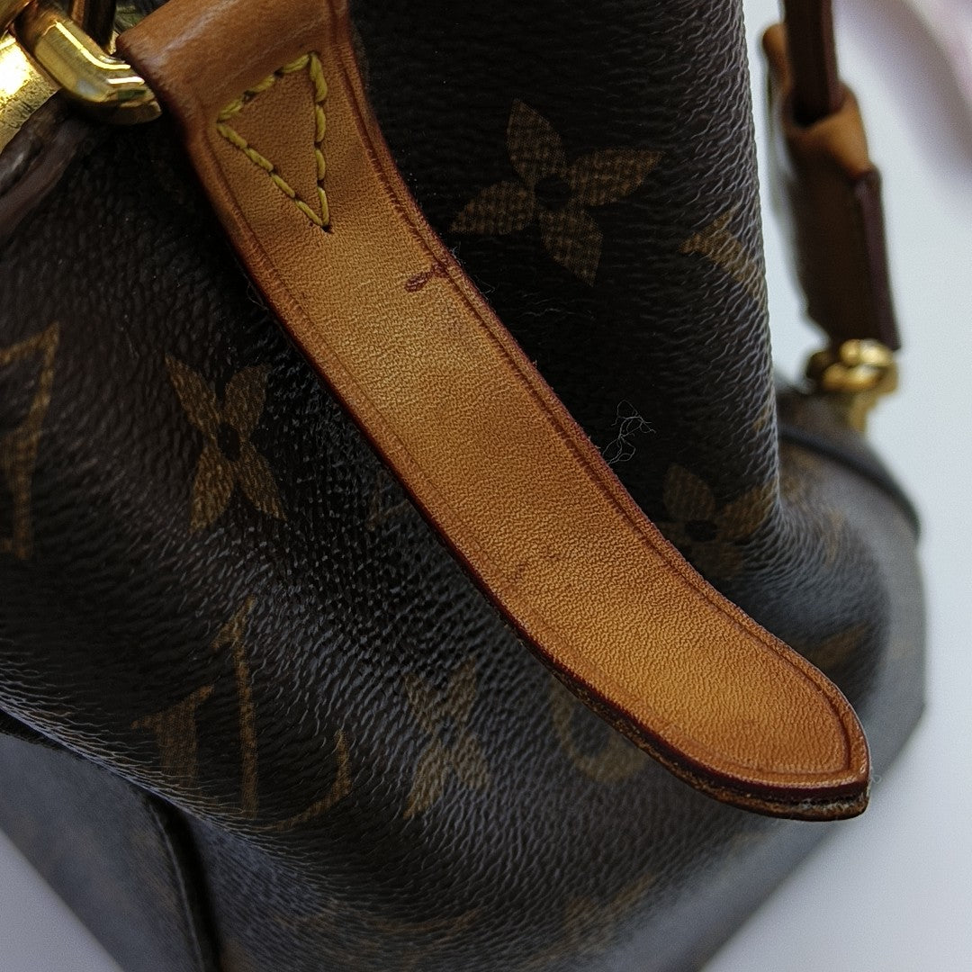MONTAIGNE BB Monogram Coated Canvas Brown