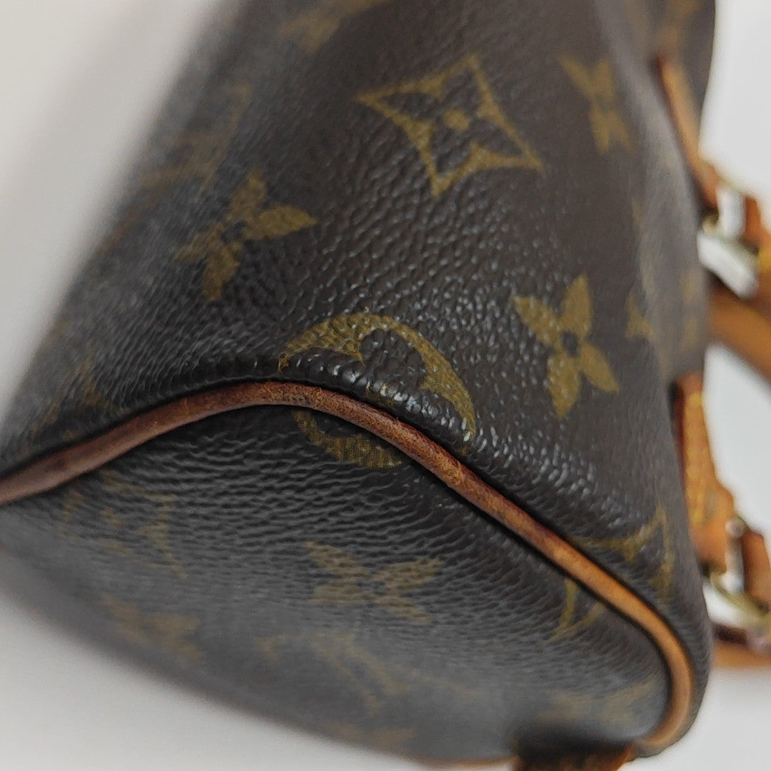 SPEEDY Nano Monogram Coated Canvas Brown