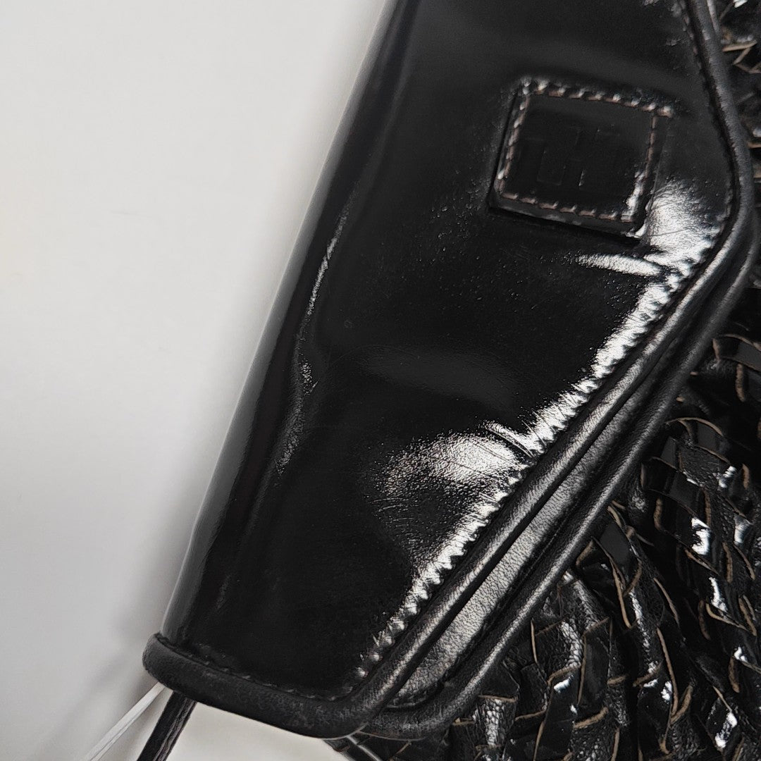 Leather Shoulder Bag Black