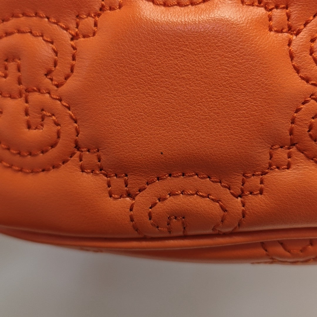 Calfskin Top Handle Bag Orange