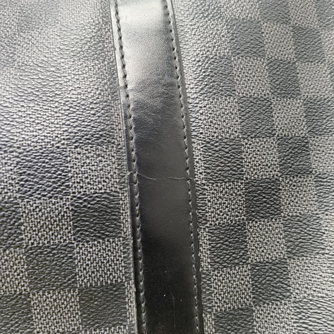 KEEPALL 45 Damier Graphite Coated Canvas Gray