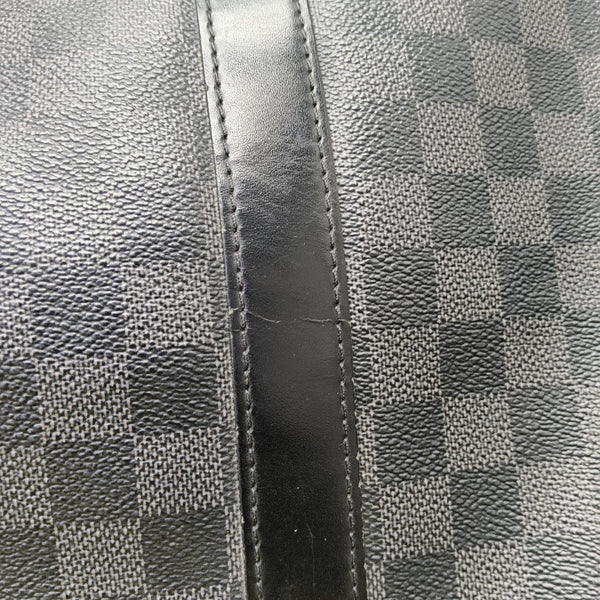 KEEPALL 45 Damier Graphite Coated Canvas Gray
