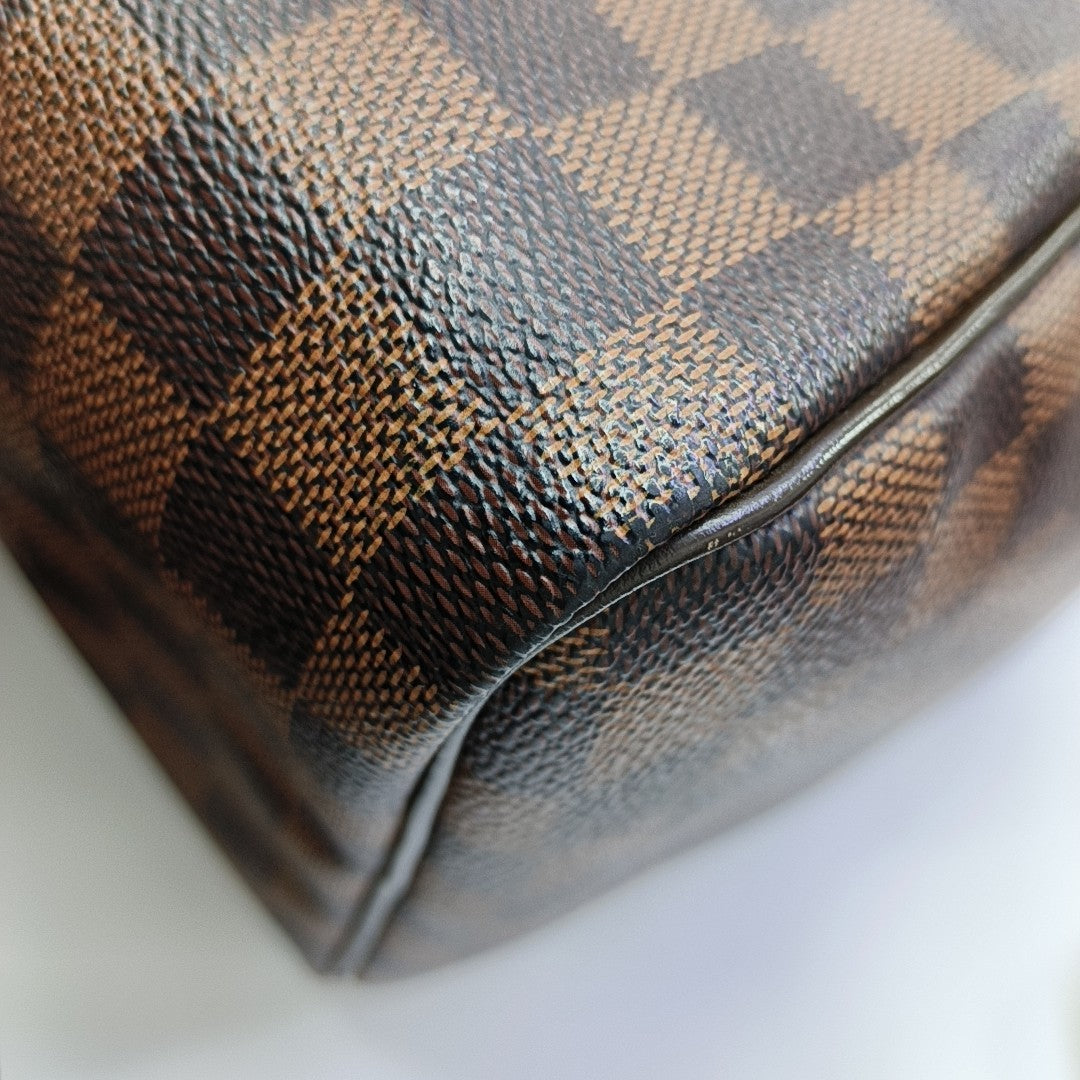 SPEEDY 30 Damier Ebene Coated Canvas Brown