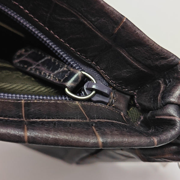 Calfskin Top Handle Bag Brown