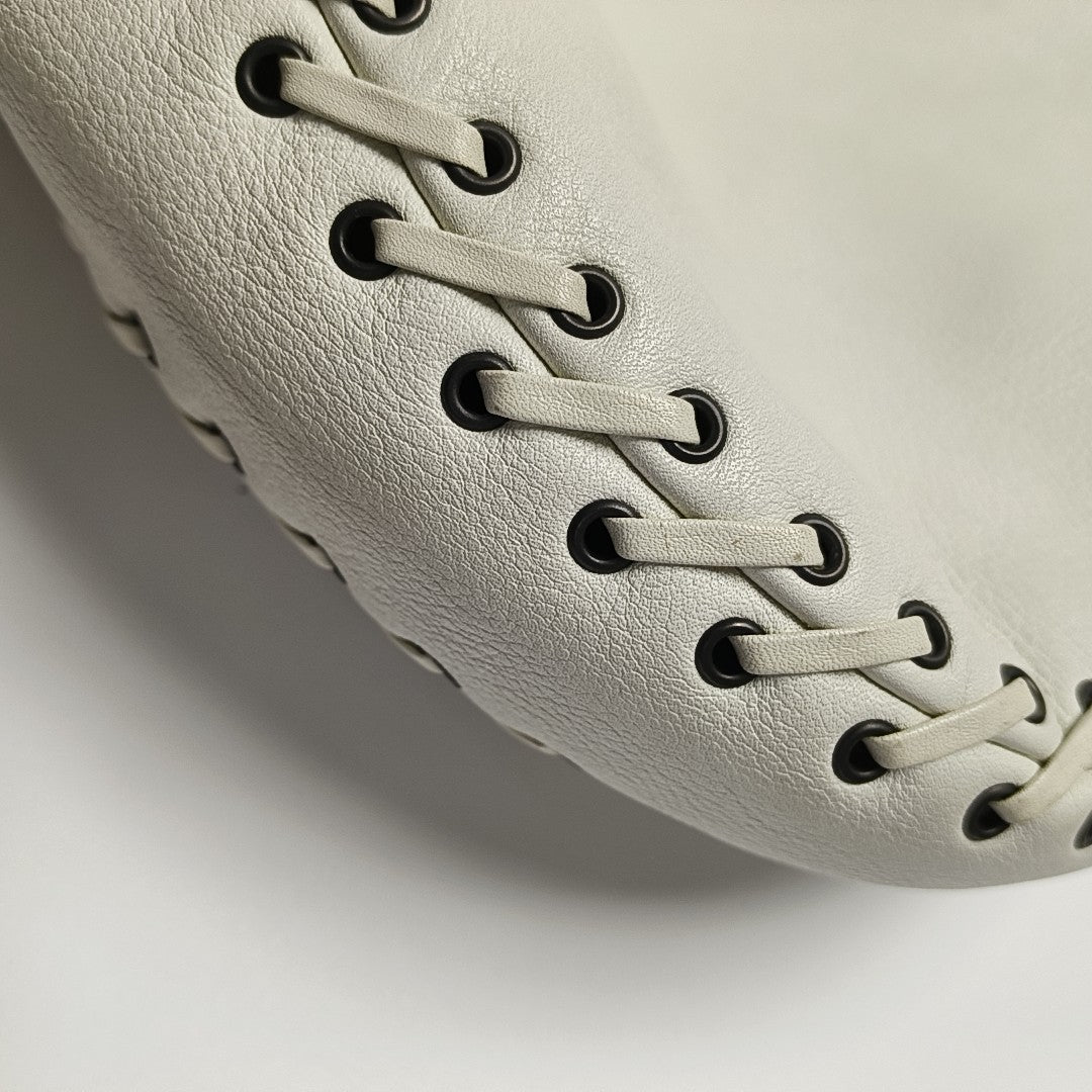 Calfskin Top Handle Bag White