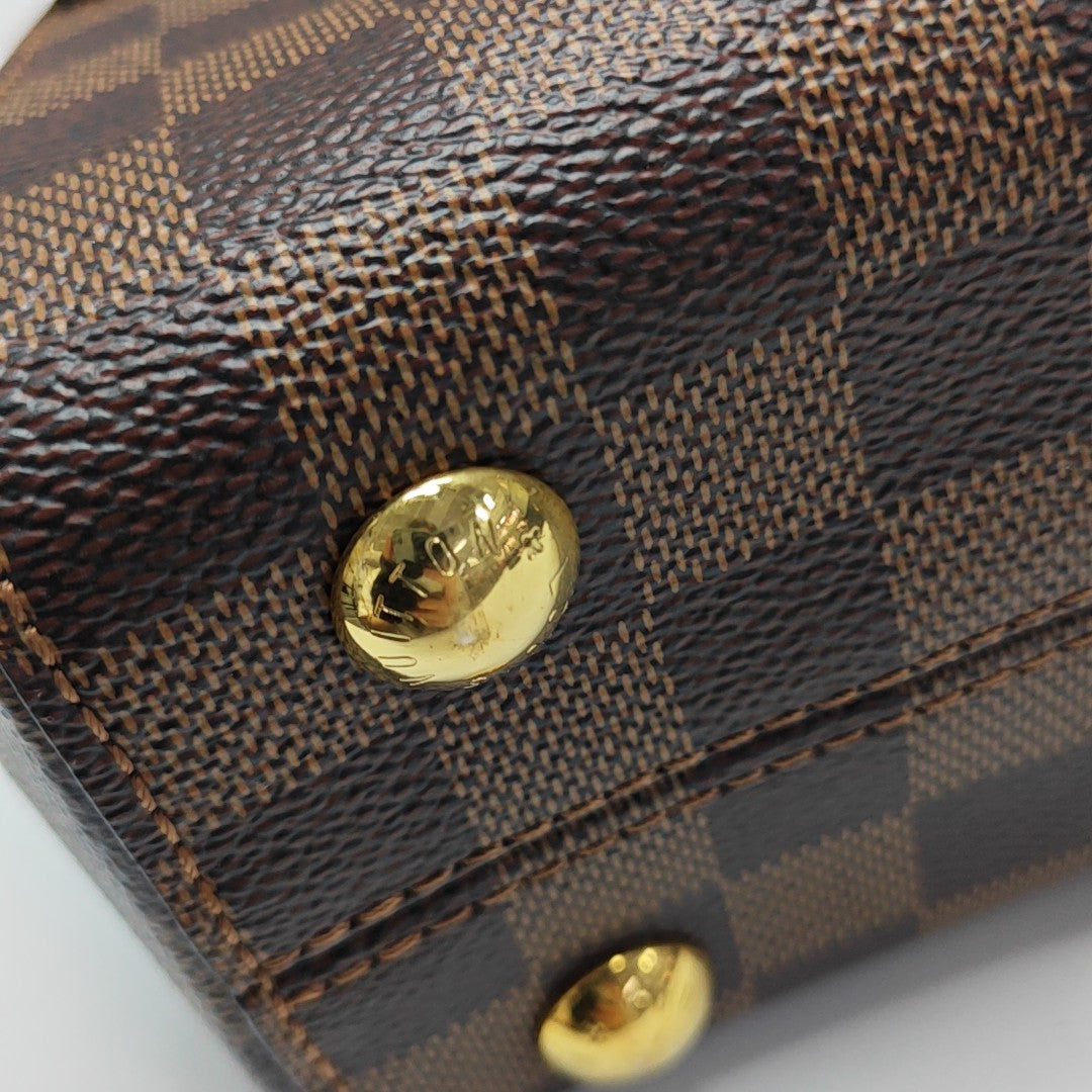 BOND STREET BB Damier Ebene Coated Canvas Brown
