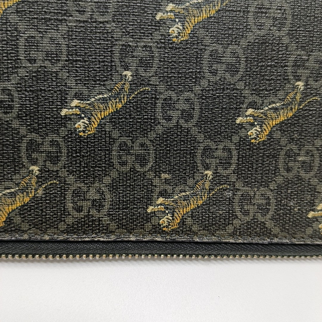 GG Supreme Monogram Coated Canvas Black