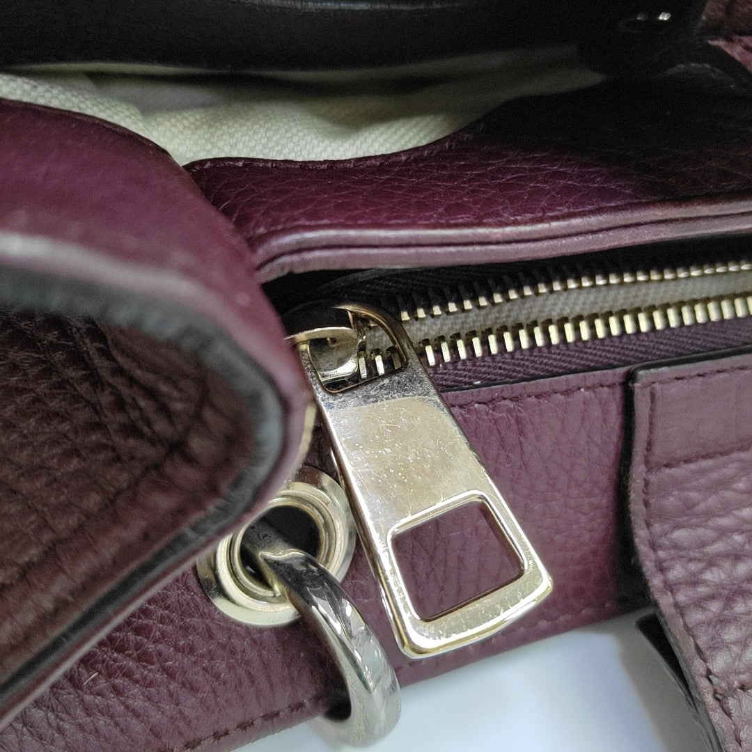 Bamboo 1947 Medium Calfskin Red