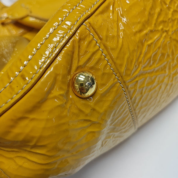 Patent Leather Shoulder Bag Yellow