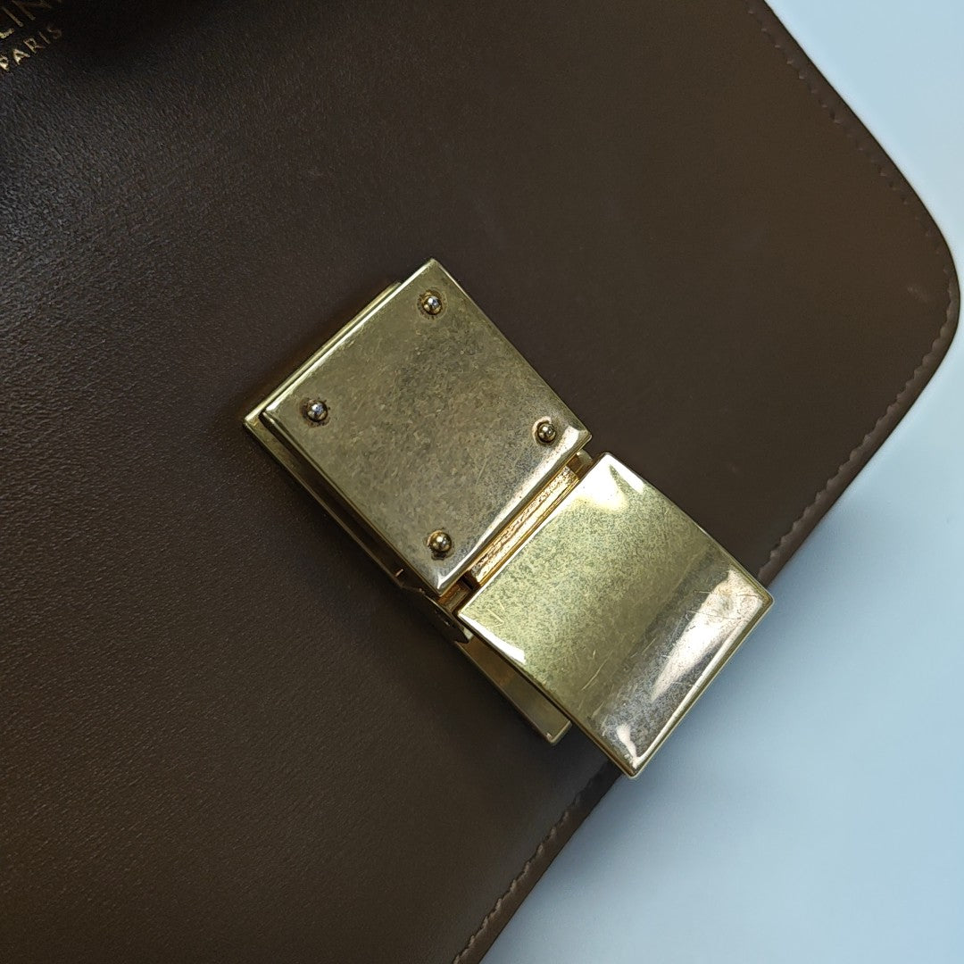 CLASSIC BOX Mini Calfskin Brown