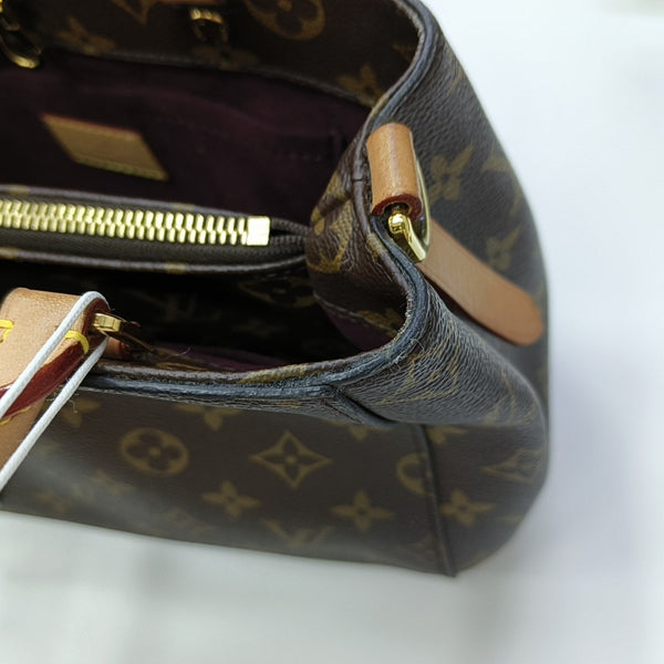 MONTAIGNE BB Monogram Coated Canvas Brown
