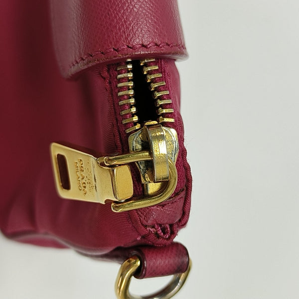 Nylon Shoulder Bag Red