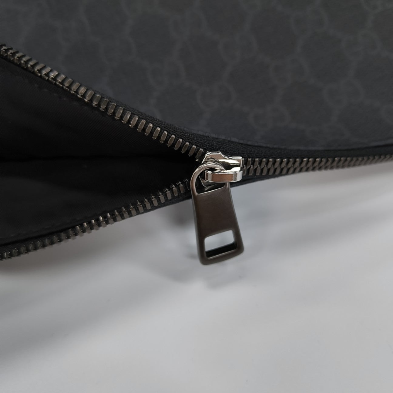 Monogram Coated Canvas Shoulder Bag Black