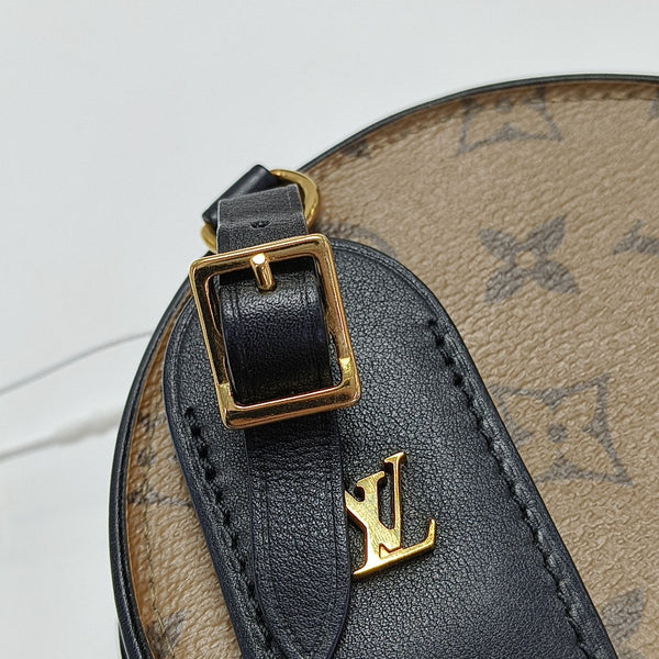 BOITE CHAPEAU Mini Monogram Coated Canvas Brown