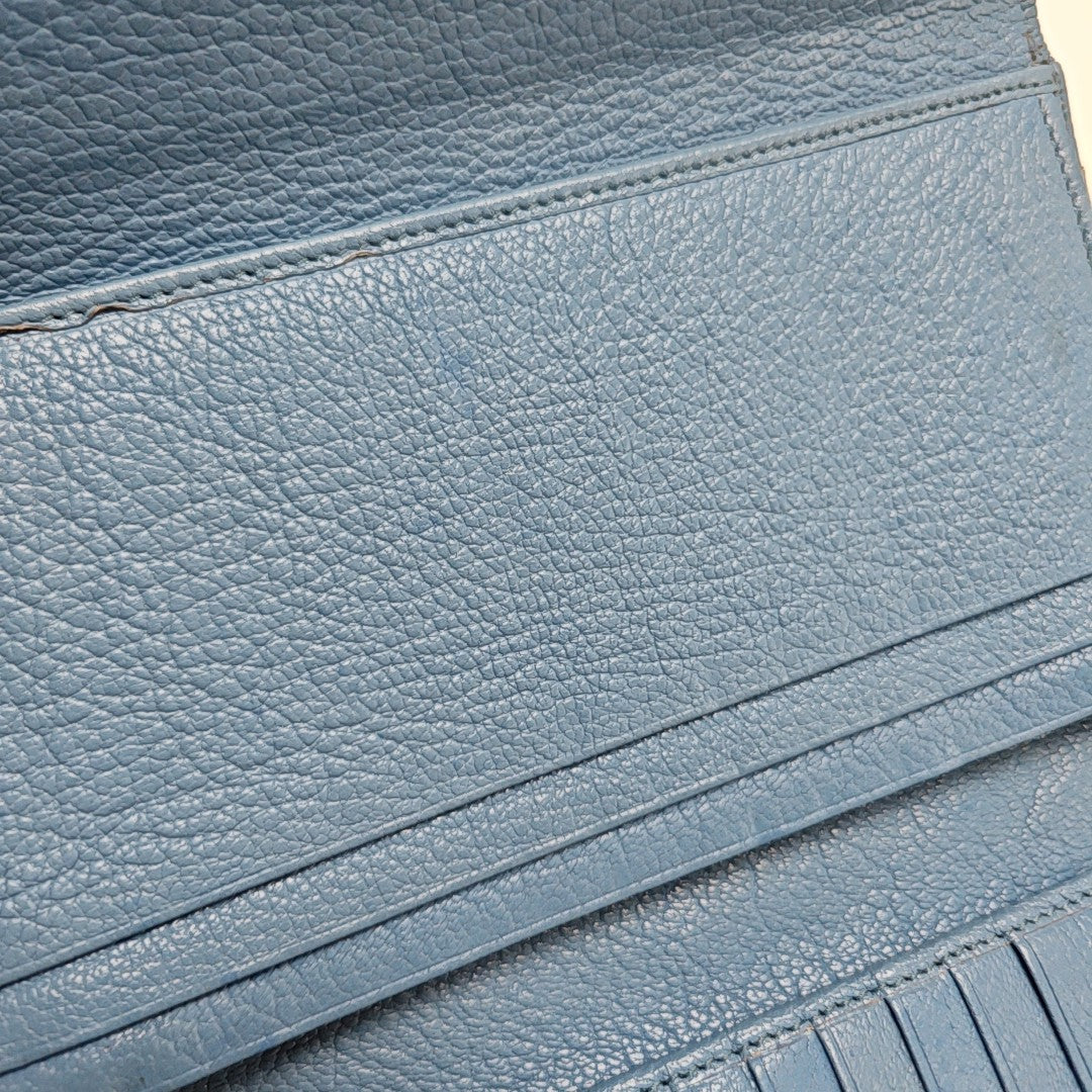 Calfskin Wallet Blue