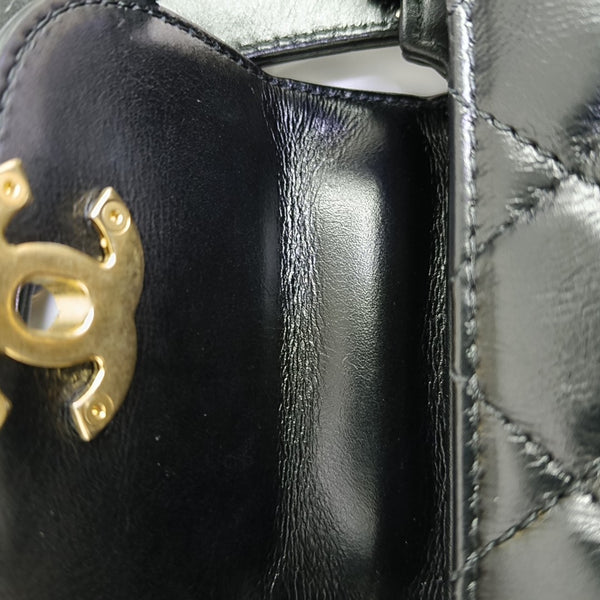 KELLY Mini Quilted Calfskin Black